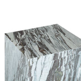 Nile 18" Drum Side Table in Calacatta Viola Marble from Home Trends & Design - Luna Furniture