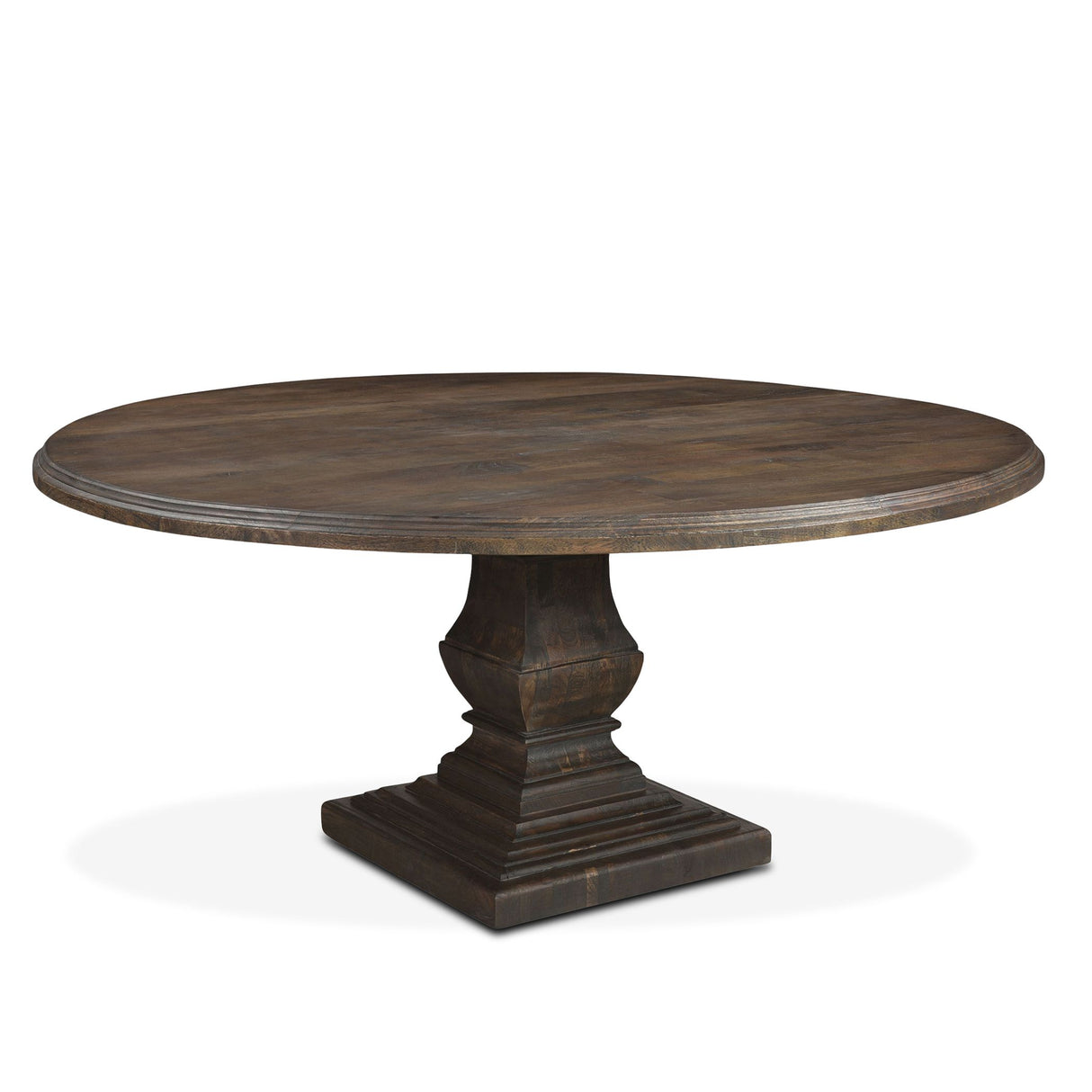 Nimes 72" Round Dining Table in Weathered Mango from Home Trends & Design - Luna Furniture