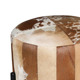 Nola 20" Stool in Brown Hair on Hide from Home Trends & Design - Luna Furniture