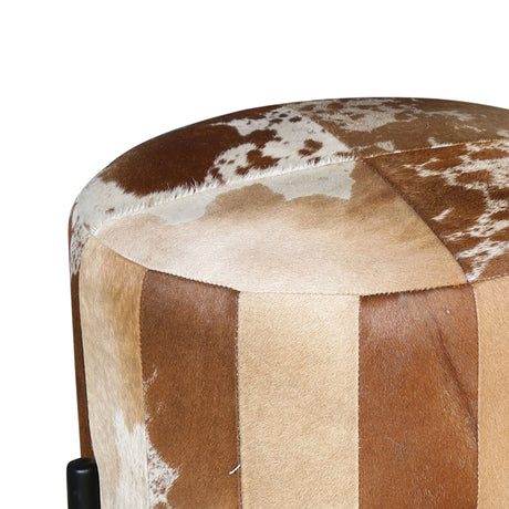 Nola 20" Stool in Brown Hair on Hide from Home Trends & Design - Luna Furniture
