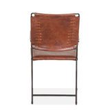 New York 20" Dining Armchair in Tobacco Leather from Home Trends & Design - Luna Furniture