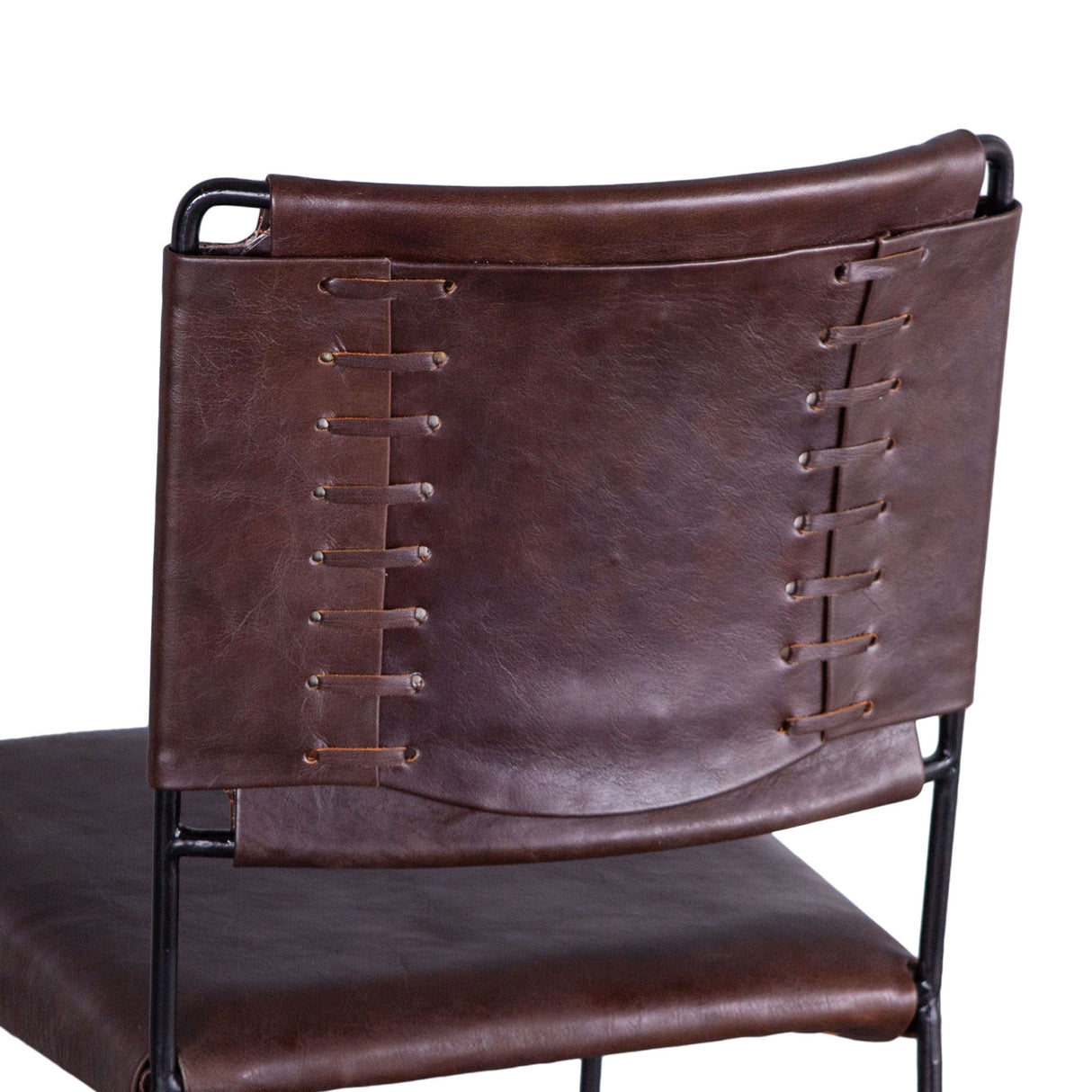 New York 17" Bar Chair in Chocolate Leather from Home Trends & Design - Luna Furniture