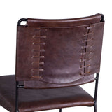 New York 17" Bar Chair in Chocolate Leather from Home Trends & Design - Luna Furniture