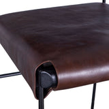 New York 17" Bar Chair in Chocolate Leather from Home Trends & Design - Luna Furniture