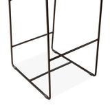 New York 18" Bar Chair in Brown Buffalo Leather and Iron from Home Trends & Design - Luna Furniture