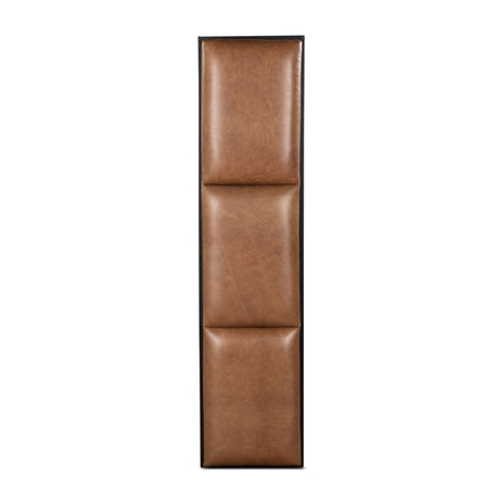 New York 62" Bench in Cognac Leather and Iron from Home Trends & Design - Luna Furniture