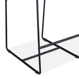 New York 17" Counter Chair in Chocolate Top Grain Leather and Iron from Home Trends & Design - Luna Furniture
