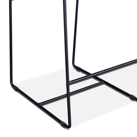 New York 17" Counter Chair in Chocolate Top Grain Leather and Iron from Home Trends & Design - Luna Furniture