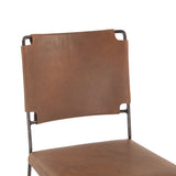 New York 18" Counter Chair in Brown Buffalo Leather and Iron from Home Trends & Design - Luna Furniture
