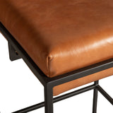 New York 17" Backless Counter Stool in Cognac Leather from Home Trends & Design - Luna Furniture