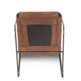 New York 18" Dining Chair in Brown Buffalo Leather and Iron from Home Trends & Design - Luna Furniture
