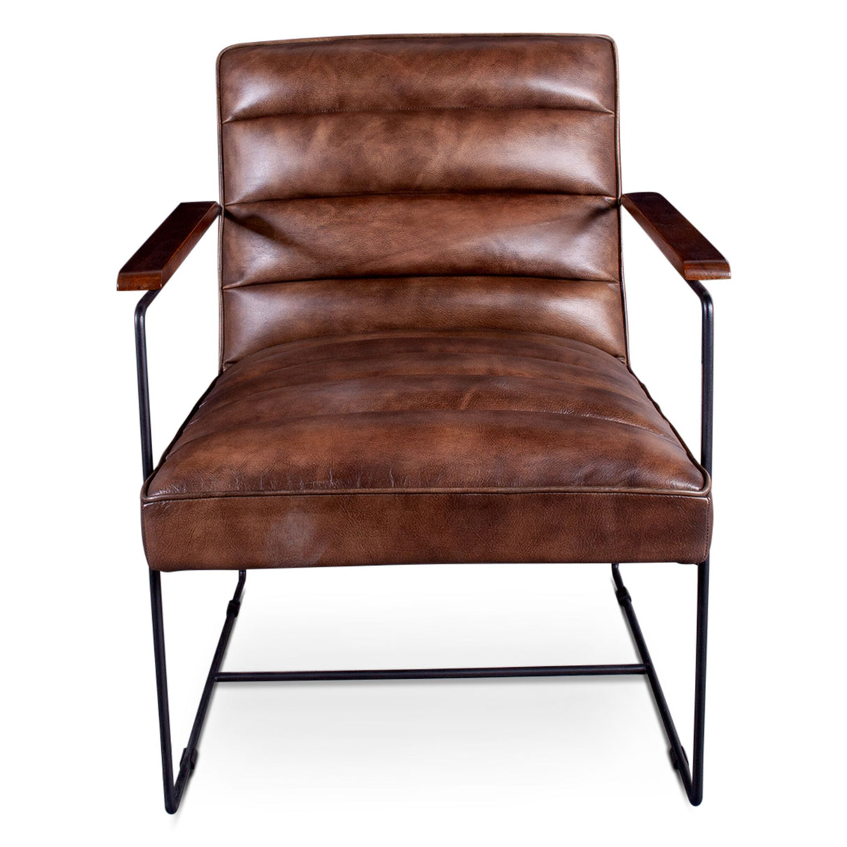 New York Tony Accent Chair in Antique Whiskey Leather from Home Trends & Design - Luna Furniture