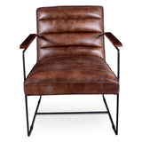 New York Tony Accent Chair in Antique Whiskey Leather from Home Trends & Design - Luna Furniture