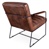 New York Tony Accent Chair in Antique Whiskey Leather from Home Trends & Design - Luna Furniture