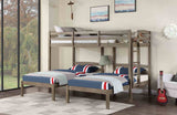 Hortense Warm Gray Triple Twin Bed from Furniture of America - Luna Furniture