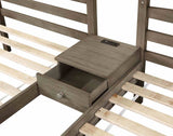 Hortense Warm Gray Triple Twin Bed from Furniture of America - Luna Furniture