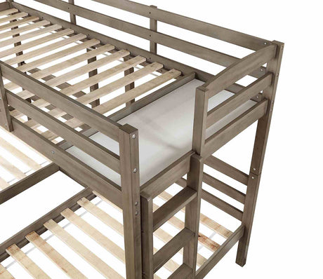 Hortense Warm Gray Triple Twin Bed from Furniture of America - Luna Furniture