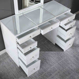 Louise White Vanity with Stool from Furniture of America - Luna Furniture