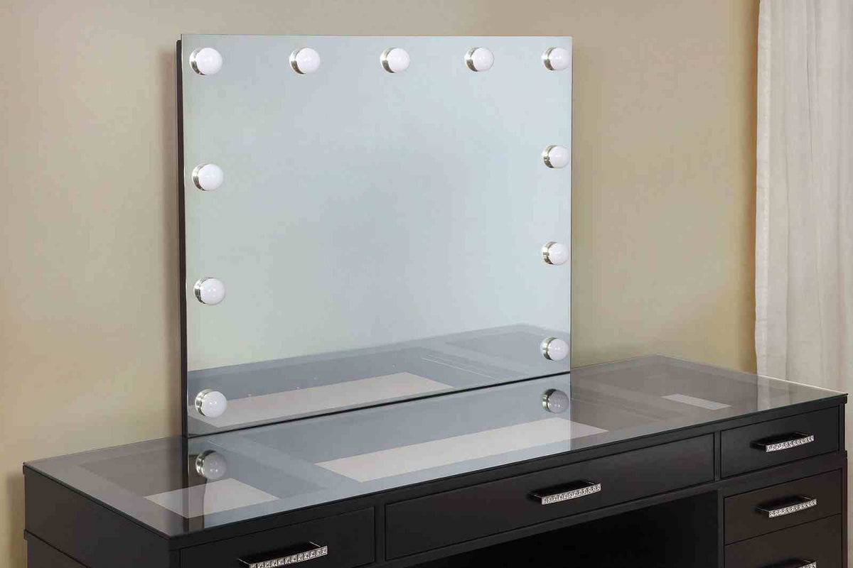 Valentina Obsidian Gray Vanity Set from Furniture of America - Luna Furniture