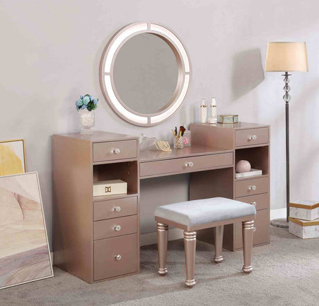 Yasmine Tiffany Blush Vanity Set from Furniture of America - Luna Furniture