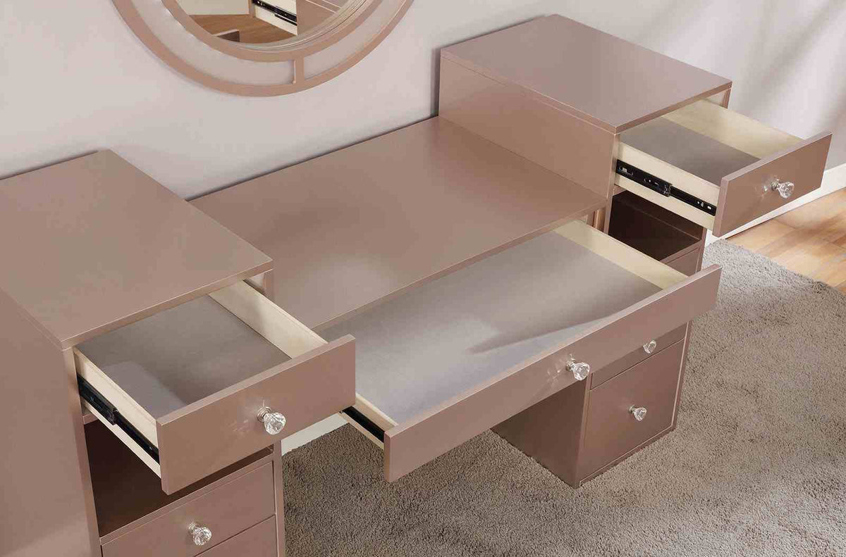 Yasmine Tiffany Blush Vanity Set from Furniture of America - Luna Furniture