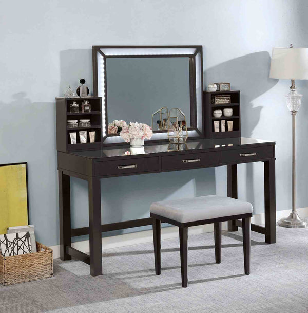 Stephanie Obsidian Gray Vanity Set