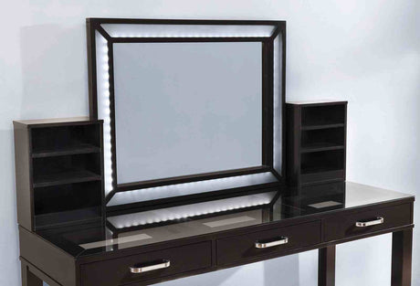 Stephanie Obsidian Gray Vanity Set from Furniture of America - Luna Furniture