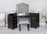 Tracie Obsidian Gray Vanity Set from Furniture of America - Luna Furniture