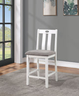 Dunseith White/Gray 5 Pc. Counter Ht. Set from Furniture of America - Luna Furniture