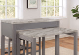 Whitehall White/Light Gray Counter Ht. Table from Furniture of America - Luna Furniture