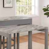 Whitehall White/Light Gray Counter Ht. Table from Furniture of America - Luna Furniture