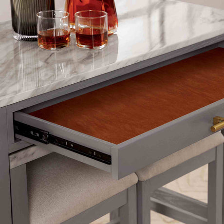 Whitehall White/Light Gray Counter Ht. Table from Furniture of America - Luna Furniture