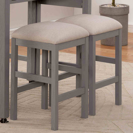 Whitehall White/Light Gray 3-Piece Counter Height Set from Furniture of America - Luna Furniture