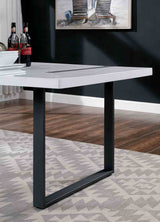 Alessia White/Black 7-Piece Dining Room Set from Furniture of America - Luna Furniture