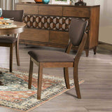 Marina Walnut/Dark Chocolate Side Chair from Furniture of America - Luna Furniture