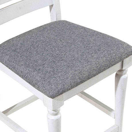 Calabria Antique White/Gray Counter Height Chair from Furniture of America - Luna Furniture