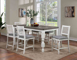 Calabria Antique White/Gray Counter Ht. Table from Furniture of America - Luna Furniture