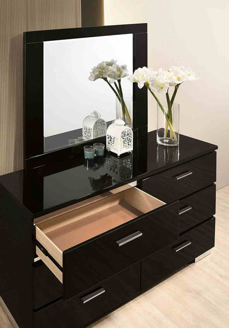 Carlie Black Dresser from Furniture of America - Luna Furniture