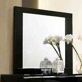 Erlach Black/Chrome 5-Piece Queen Bedroom Set from Furniture of America - Luna Furniture