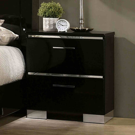 Carlie Black 5-Piece Queen Bedroom Set from Furniture of America - Luna Furniture