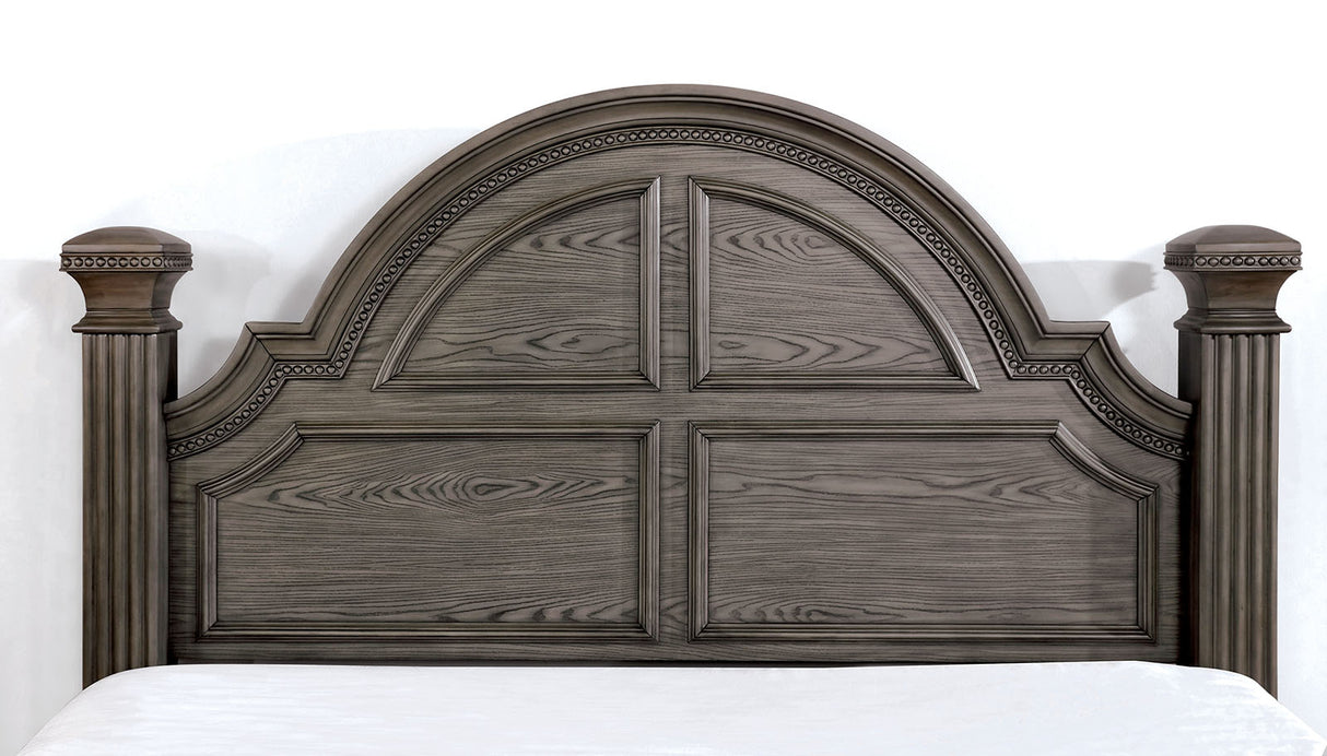 Pamphilos Gray King Bed from Furniture of America - Luna Furniture