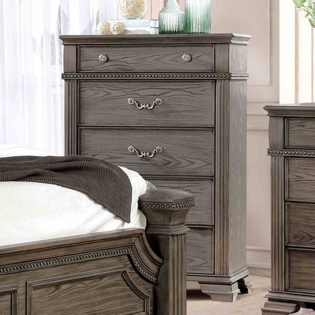 Pamphilos Gray 5-Piece Queen Bedroom Set from Furniture of America - Luna Furniture