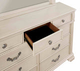 Pamphilos Antique White King Bed from Furniture of America - Luna Furniture