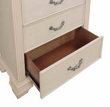 Pamphilos Antique White King Bed from Furniture of America - Luna Furniture