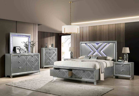 Emmeline Silver Mirror (Mirror Only) from Furniture of America - Luna Furniture