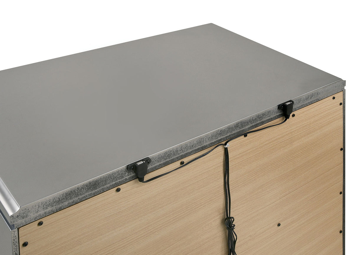 Emmeline Silver Night Stand from Furniture of America - Luna Furniture