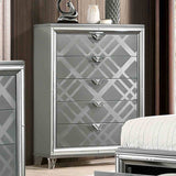 Emmeline Silver 5-Piece Queen Bedroom Set from Furniture of America - Luna Furniture