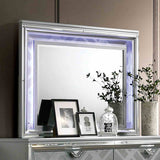 Emmeline Silver Mirror (Mirror Only) from Furniture of America - Luna Furniture
