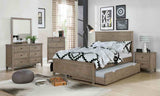 Vevey Wire-Brushed Warm Gray Mirror (Mirror Only) from Furniture of America - Luna Furniture