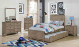 Vevey Wire-Brushed Warm Gray Twin Bed from Furniture of America - Luna Furniture